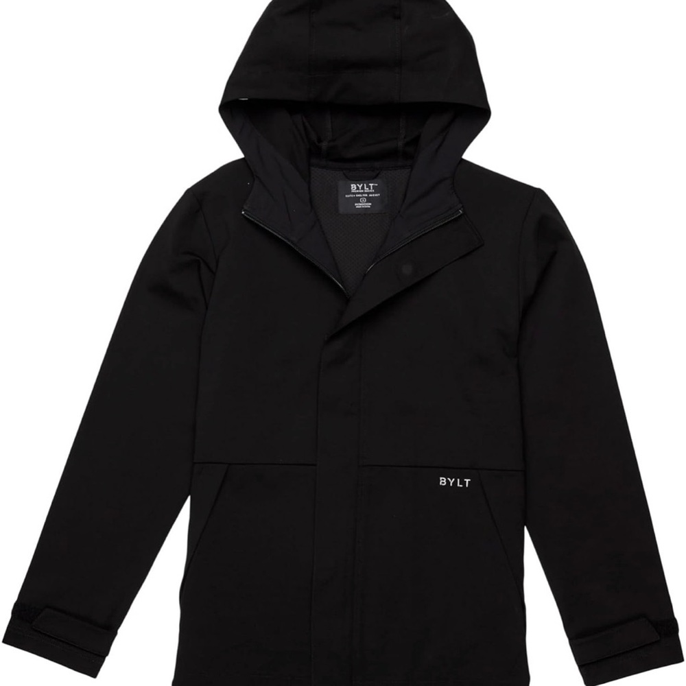 NWOT BYLT Men's Black Hooded Jacket - Picture 2 of 3